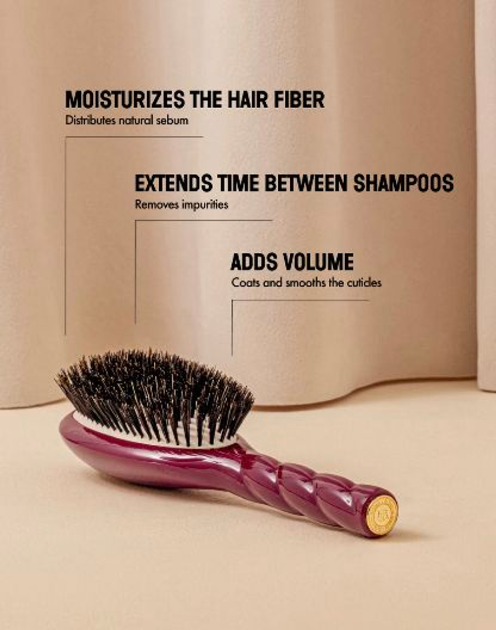 La Bonne Brosse Массажная расческа для волос N 01 Universal Hair Care Brush - Emerald Green