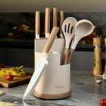 Набор ножей и кухонных принадлежностей 9 предметов, вращающаяся подставка, 671-204