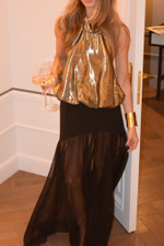 Юбка макси из шелка Lauren Black