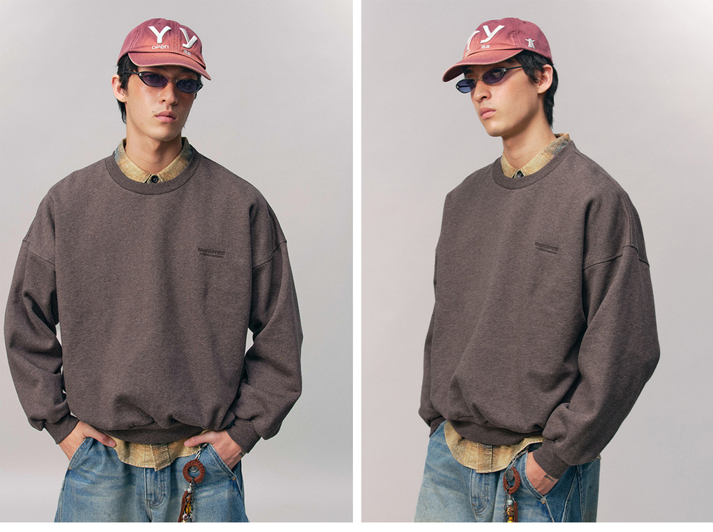 Свитшот Nothomme Monterest Retro Mountain-Inspired Speckled Fleece Crewneck Sweatshirt