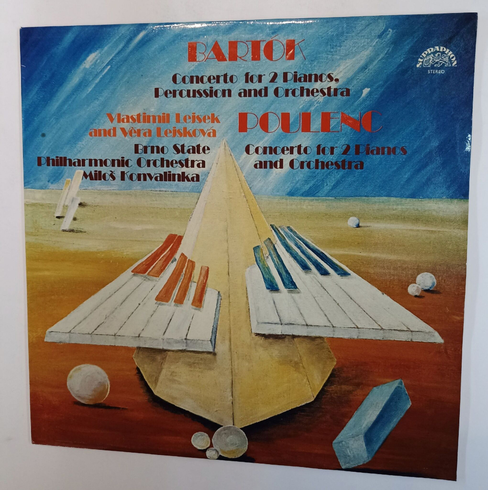 Винтажная виниловая пластинка LP Bartok Барток Concerto For 2 Pianos And Orchestra (Чехословакия 1989)