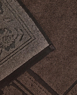 ZARA HOME ЖАККАРДОВЫЙ КОВРИК ДЛЯ ВАННОЙ ИЗ ВЕЛЮРА, ШОКОЛАДНО-КОРИЧНЕВЫЙ