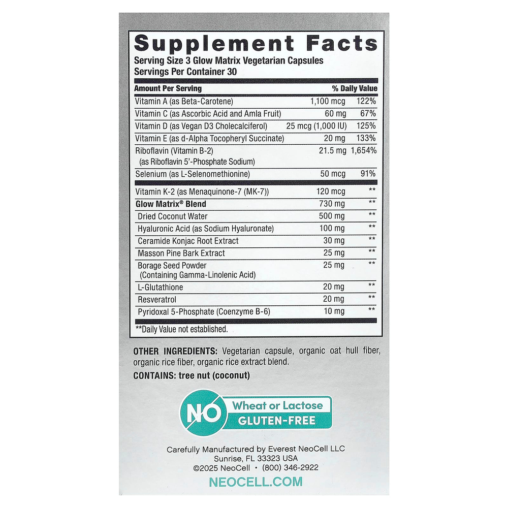 NeoCell, Glow Matrix™, 90 вегетарианских капсул