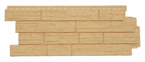 Фасадная панель Grand Line Сланец Стандарт Песочный 0,39м2