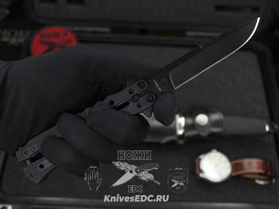 Складной нож НОКС Балисонг 203-440401 Black c клинком из стали 440C, рукоять G10