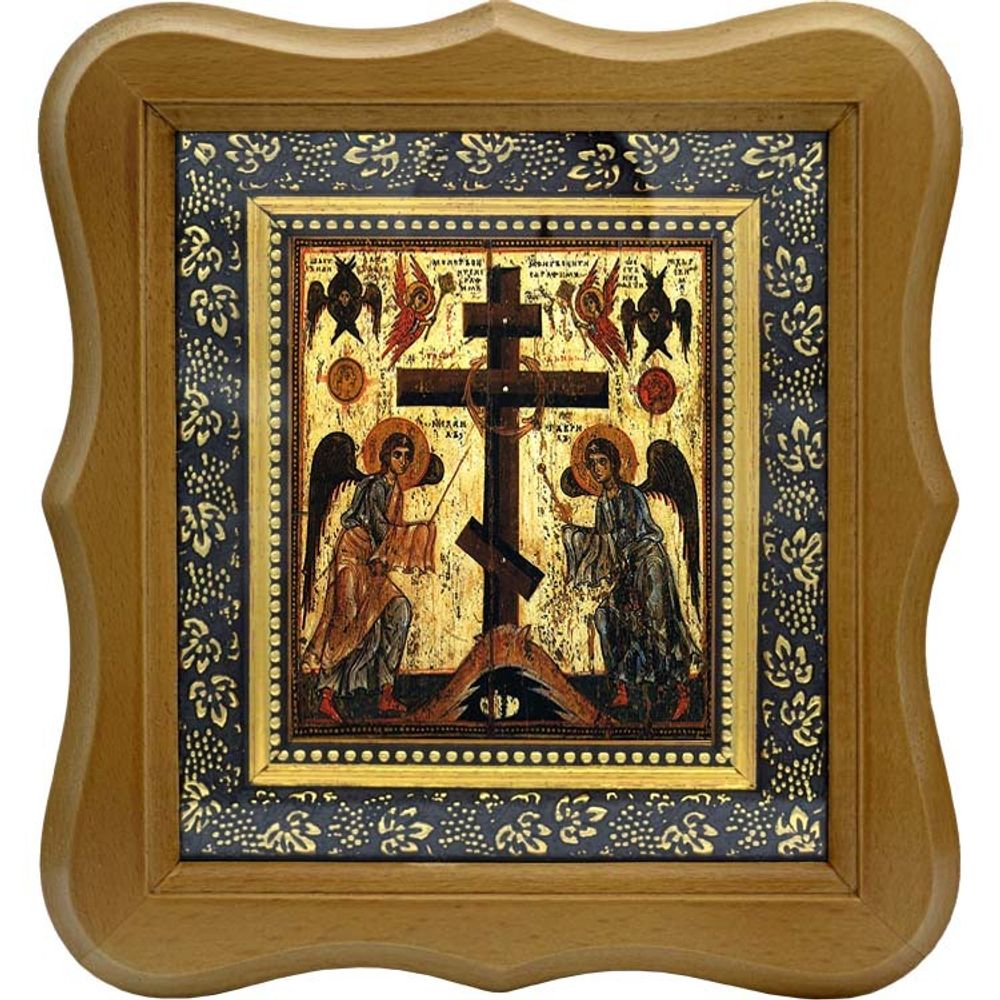 Поклонение Кресту ( Прославление Креста). Икона на холсте.