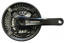 Система Shimano TY501, 175мм, Кв, 42/34/24, с защитой, с болтами, серебр., б/уп