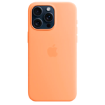 Силиконовый чехол с поддержкой MagSafe Apple Silicone Case для iPhone 15 Pro Max, Orange Sorbet (Апельсиновый сорбет)