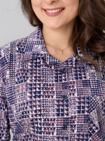 Рубашка Р-001/пьедепуль-синерозовый