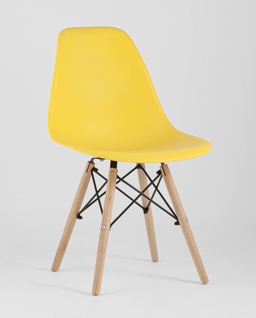 Стул Eames Style DSW желтый (разборный каркас)