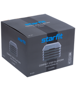 Степ-платформа быстросборная SP-401 40х40х30 см, квадратная, обрезиненная, 5-ти уровневая