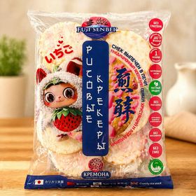 Японские рисовые крекеры Fuji Senbei клубничные 106гр
