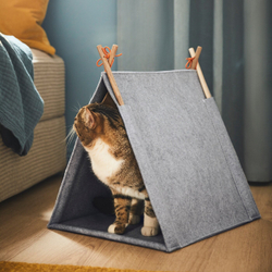 IKEA UTSÅDD  (ИКЕА УТСÅДД)  -  Домик для кошки, серый/ войлок