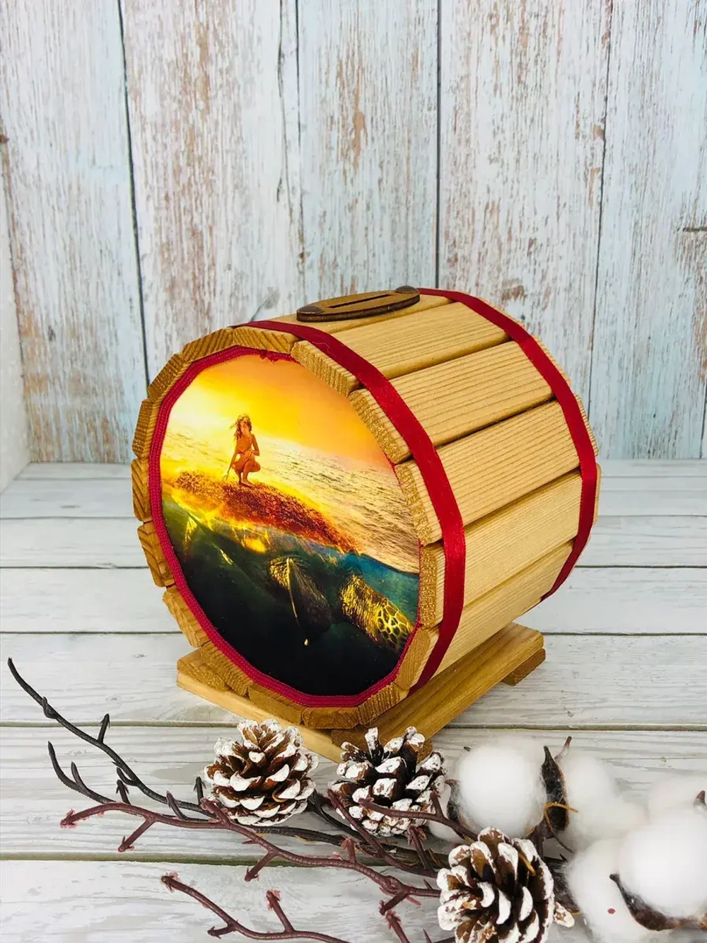 Копилка-бочка "Путешествие "