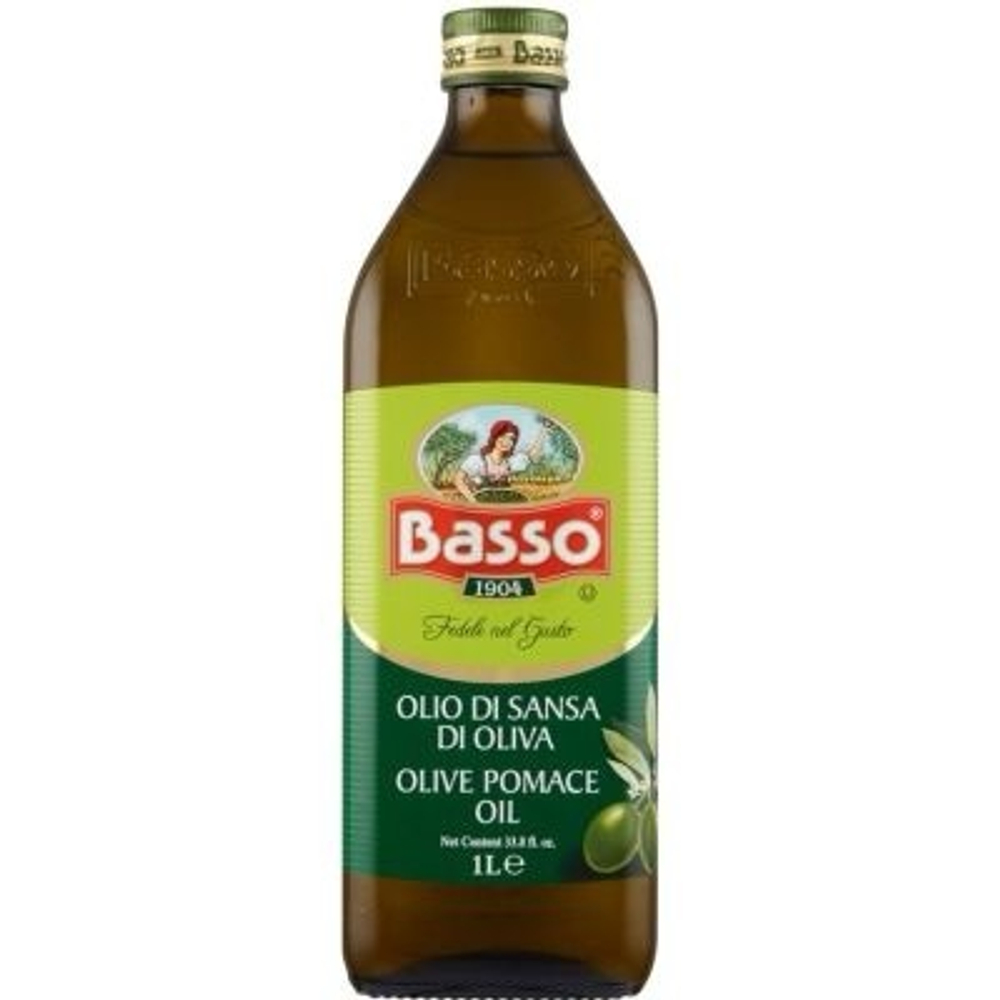 Оливковое масло BASSO Для жарки (Pomace) 1 л, Италия