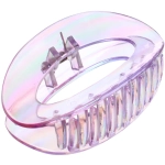 Заколка-краб для волос «Мон Пион», овал, микс 6 цветов, 9,5см (Блистер)