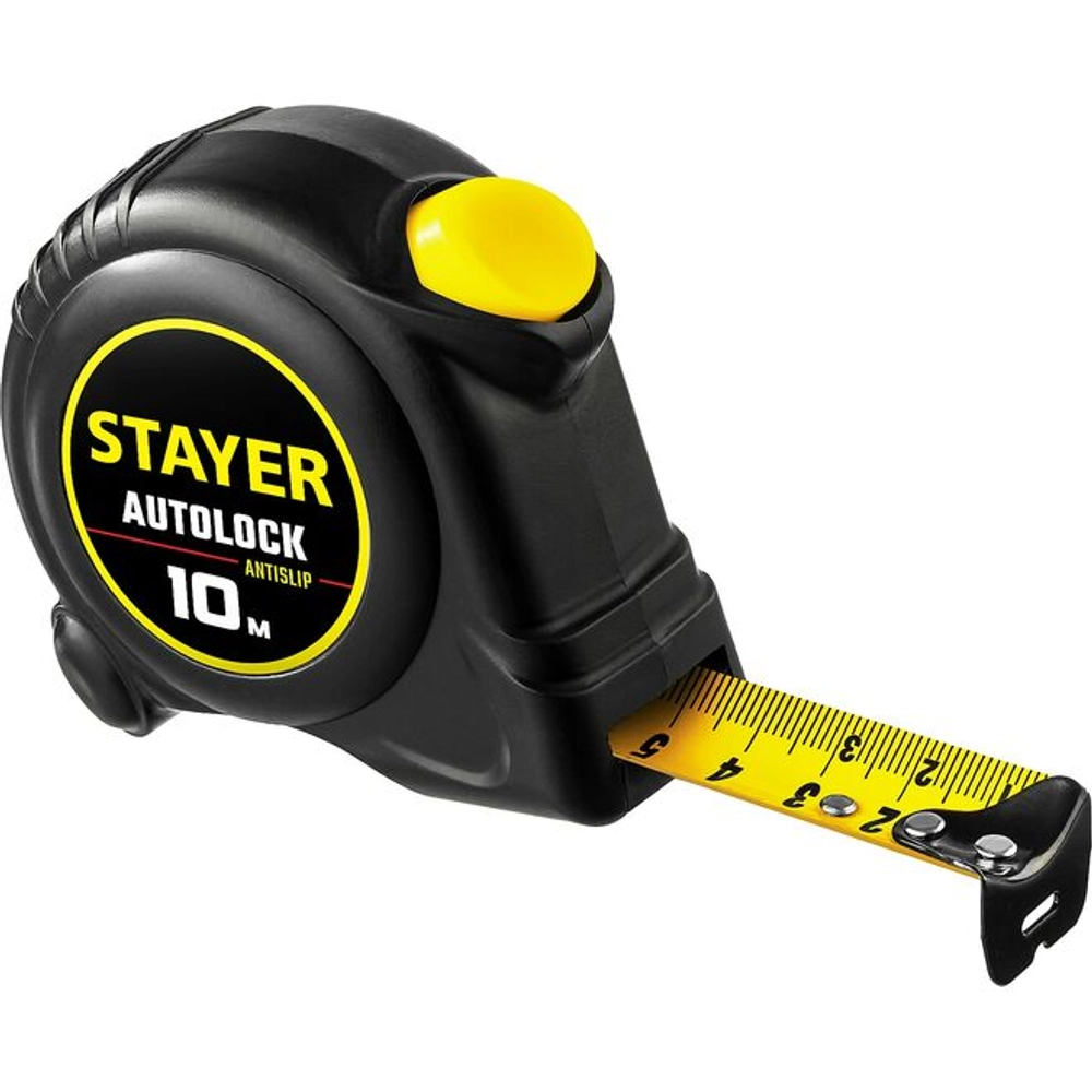 STAYER 10 м х 25 мм, с автостопом рулетка 2-34126-10-25