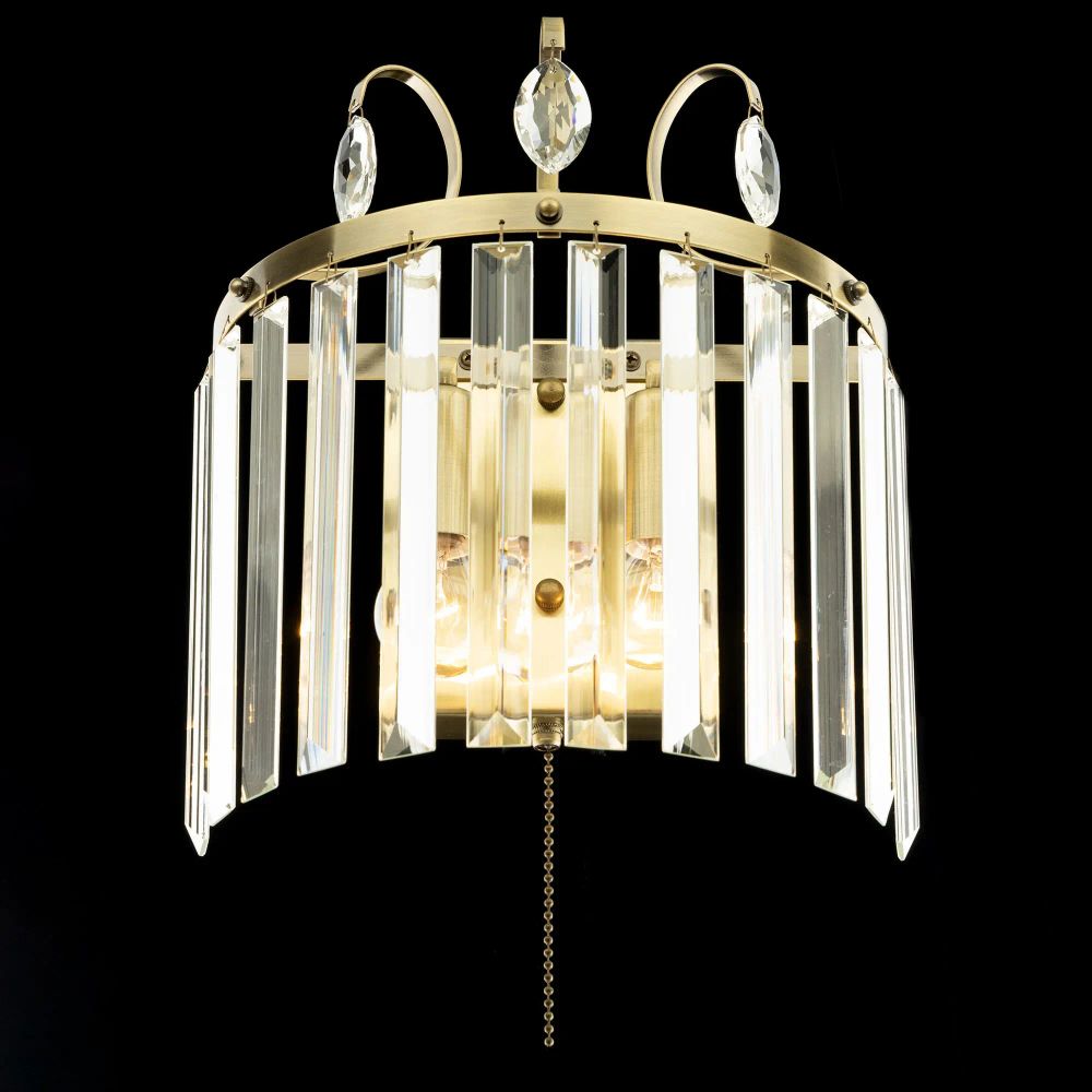 Citilux Инга CL335323 Бра хрустальное с выключателем Бронза