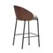 Полубарный стул Eamy светло-коричневый с отделкой орех