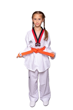 Пояс для тхэквондо ProfSport без вышивки (4 см) оранжевый