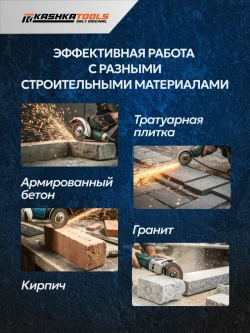 Диск алмазный 125 мм по бетону/ камню/ для ушм, Bulldozer