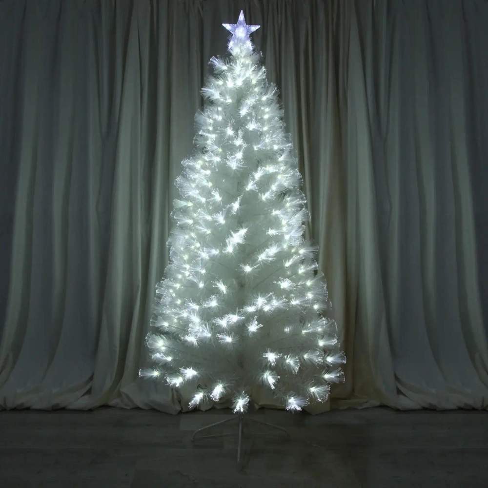 Ёлка светодиодная «Жемчужная» 210 см, ПВХ белый, цвет свечения-Белый/Теплый белый (270 веток) (T2118-210)