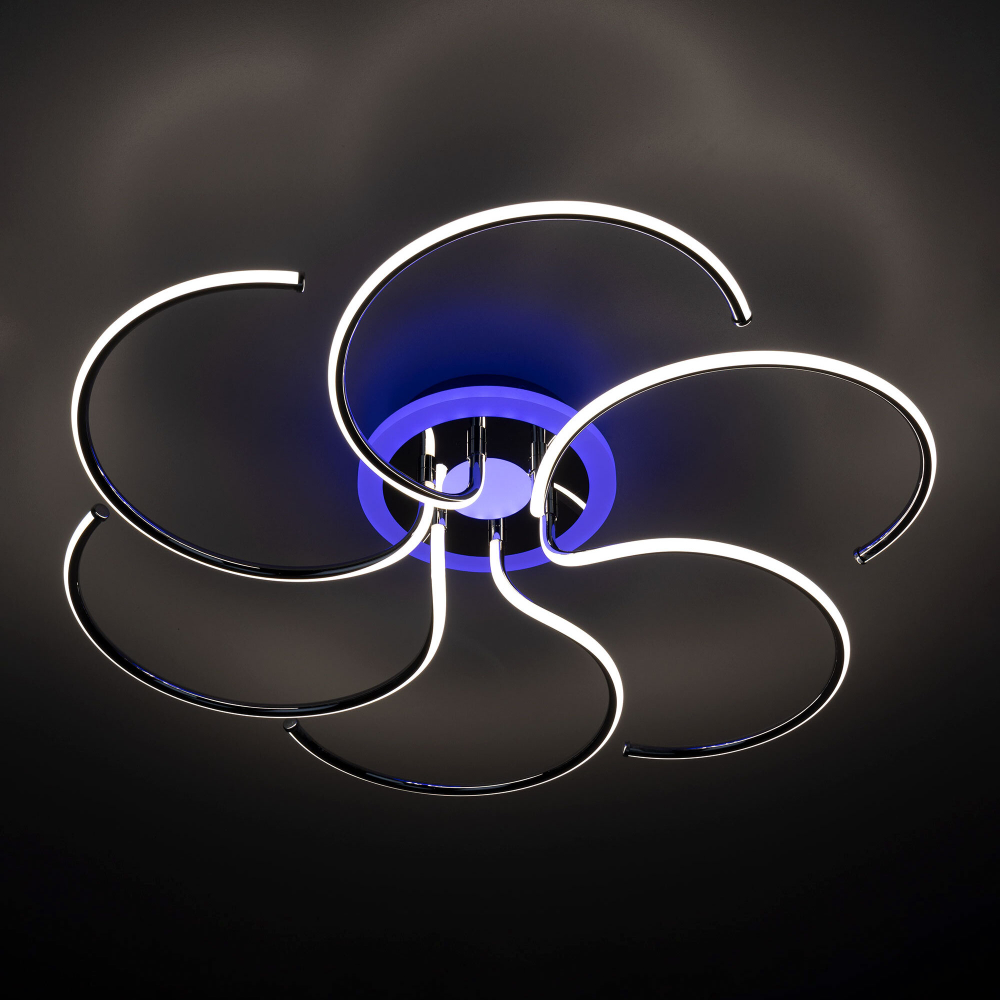 Citilux Джемини CL229261E LED RGB Люстра с пультом Хром