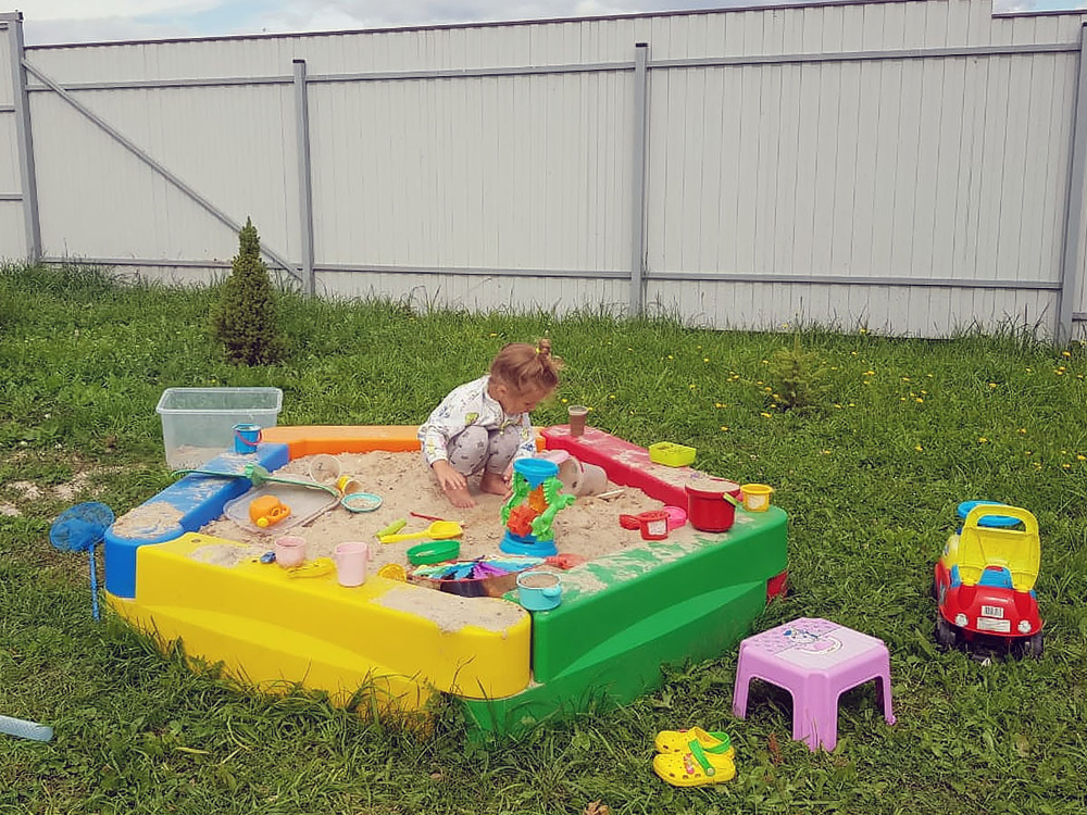 Песочница 6-х секционная Полимер-Групп(2200x1990x300см;24кг;) - арт.559243