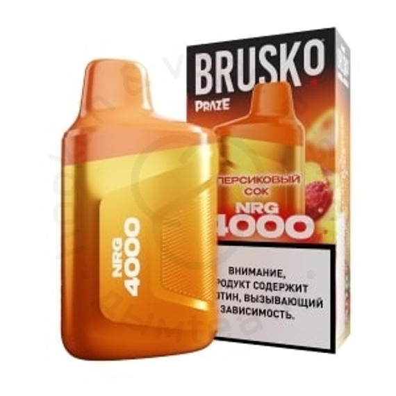Одноразовая ЭС BRUSKO NRG 4000 с ароматом персикового сока, 20мг/см3, 3,3 мл (М)