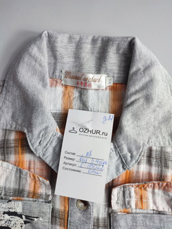 Рубашка хлопковая в клетку на 3-4 года