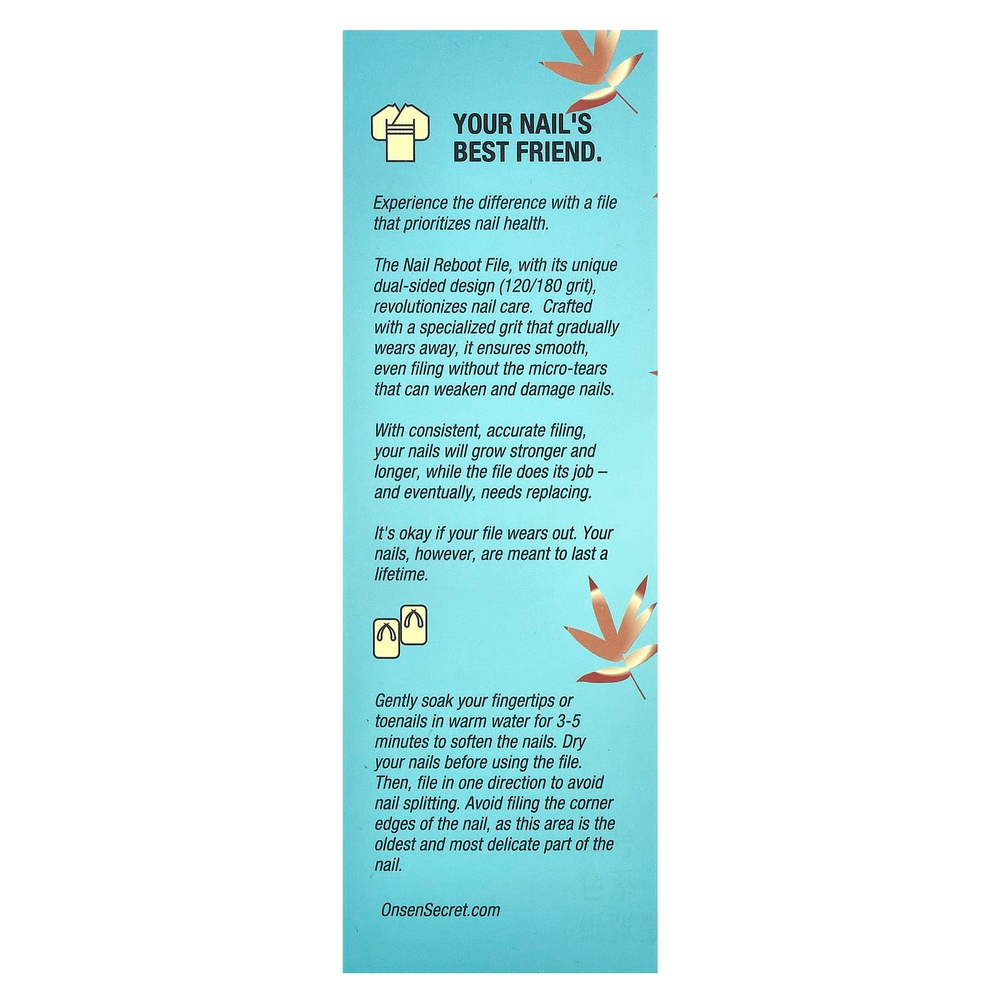 Onsen Secret, Пилочки для перезагрузки ногтей 120/180, 6 файлов
