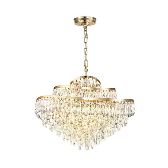 5073/14 HALL (В 2-Х КОРОБКАХ) ODL24 623 золото/прозрачный/металл/хрусталь Люстра E14 14*40W WAYTA