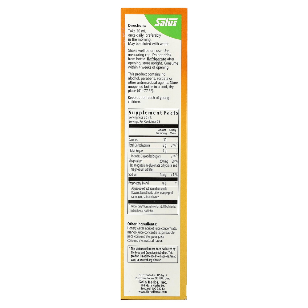 Floradix, Floradix, добавка с магнием, 500 мл (17 жидк. унций)