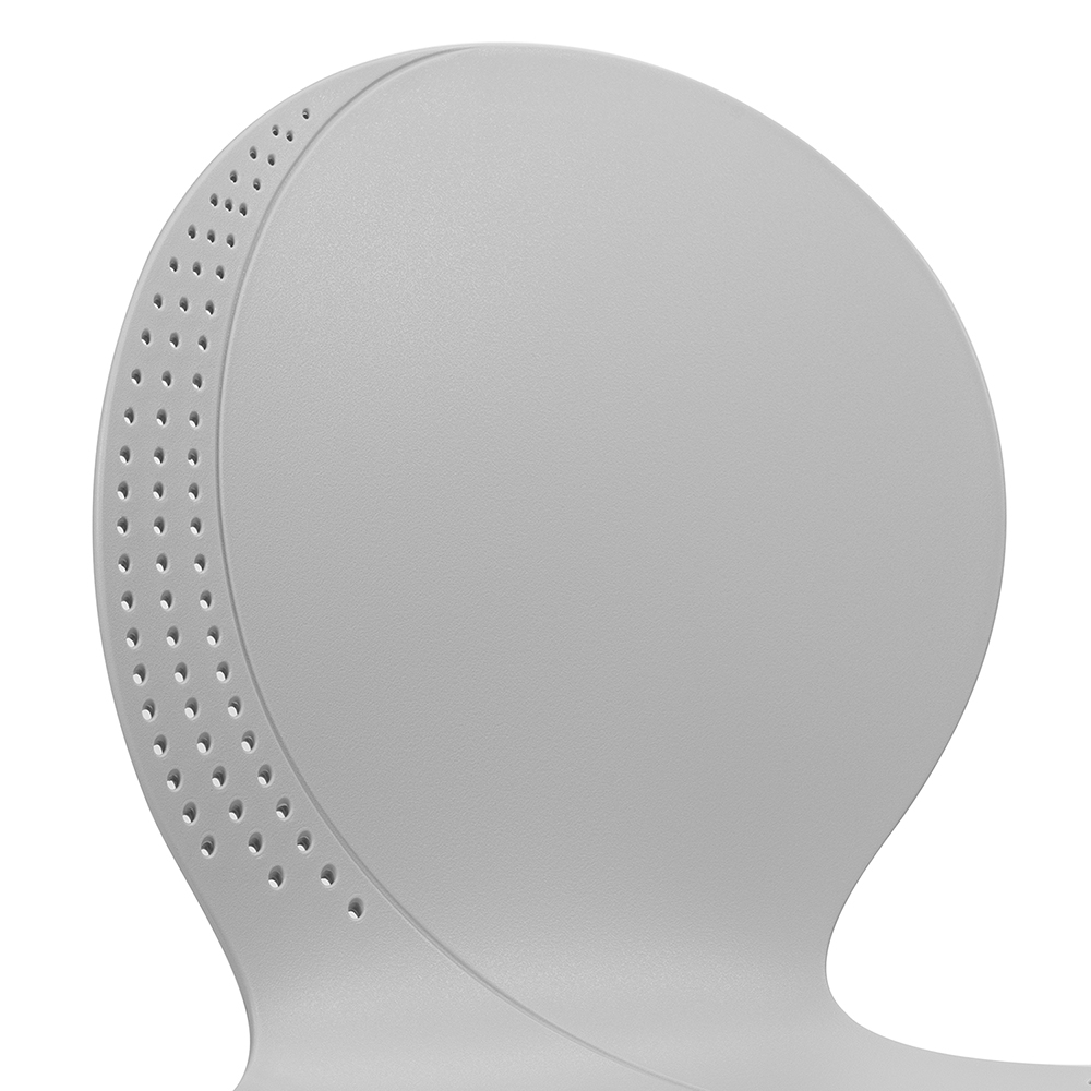 Стул пластик Wave серый с черными ножками