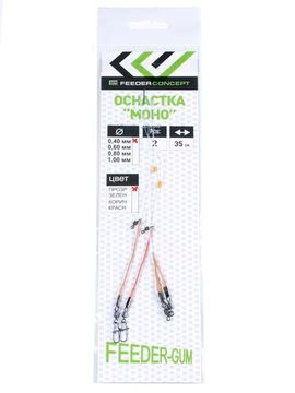 Оснастка фидерная FC FEEDER-GUM прозрачная нить 40см 60г 2шт.