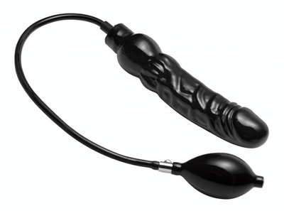 Фаллоимитатор с функцией расширения Primal Inflatable Dildo - 21,6 см. (Цвет: черный)
