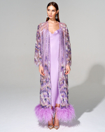 Кардиган с премиальными перьями страуса