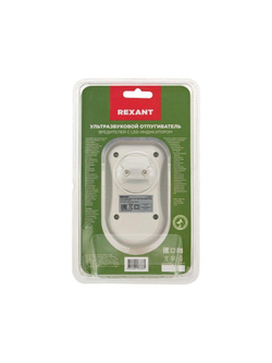Отпугиватель ультразвуковой вредителей с LED индикатором (S90) Rexant 71-0038