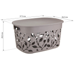 Коробка ФЛОРА 12л с крышкой М2363