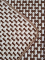 Покрывало жаккардовое двухстороннее Нежность 299-23 коричневый,белый евро (240х200)