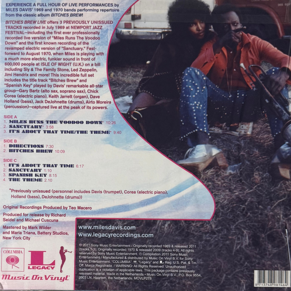 Miles Davis – Bitches Brew Live 2LP (Голландия 2011г.)