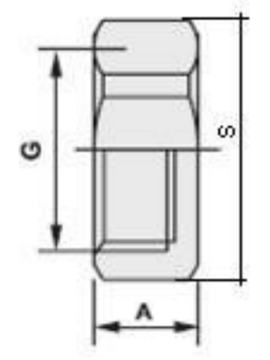 Заглушка Valtec 1/2" ВР с внутренней резьбой с ушком для пломбировки латунь никел. VTr.603.N.0004