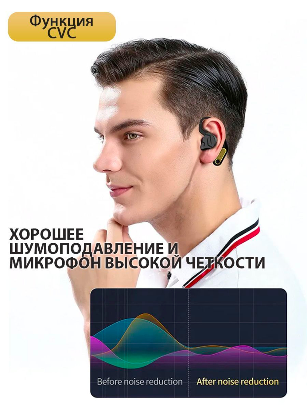 Блютуз адаптер Ear hooks KZ AZ15 (C-Pin, 0,75 mm)