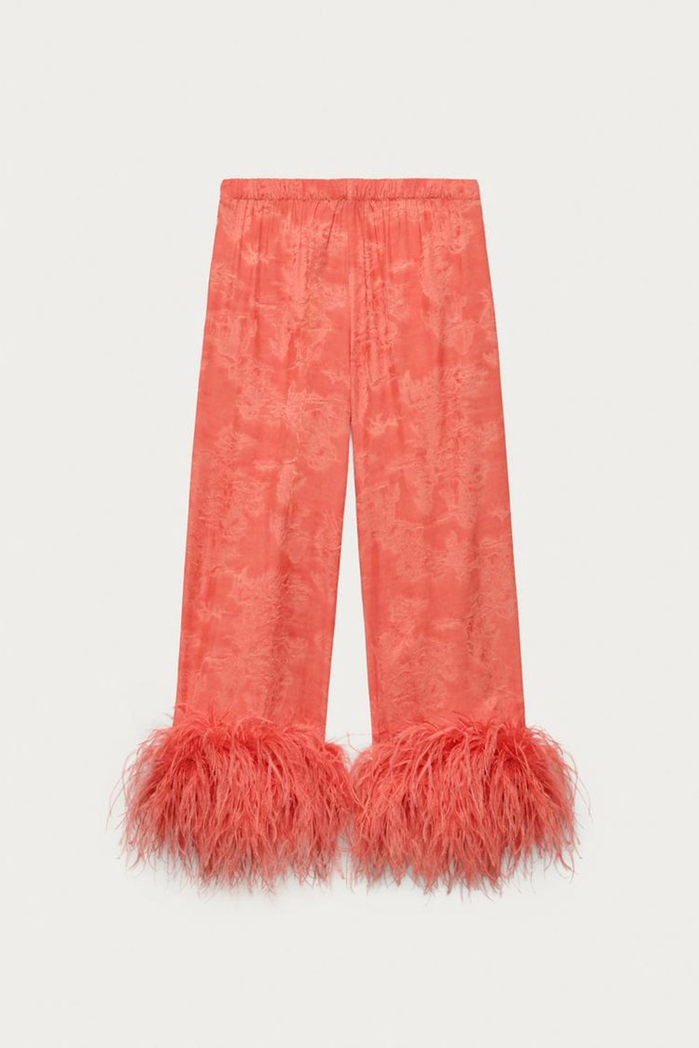 ZARA X MARISA BERENSON БРЮКИ ИЗ ВИСКОЗЫ, КРАСНЫЙ/ОРАНЖЕВЫЙ