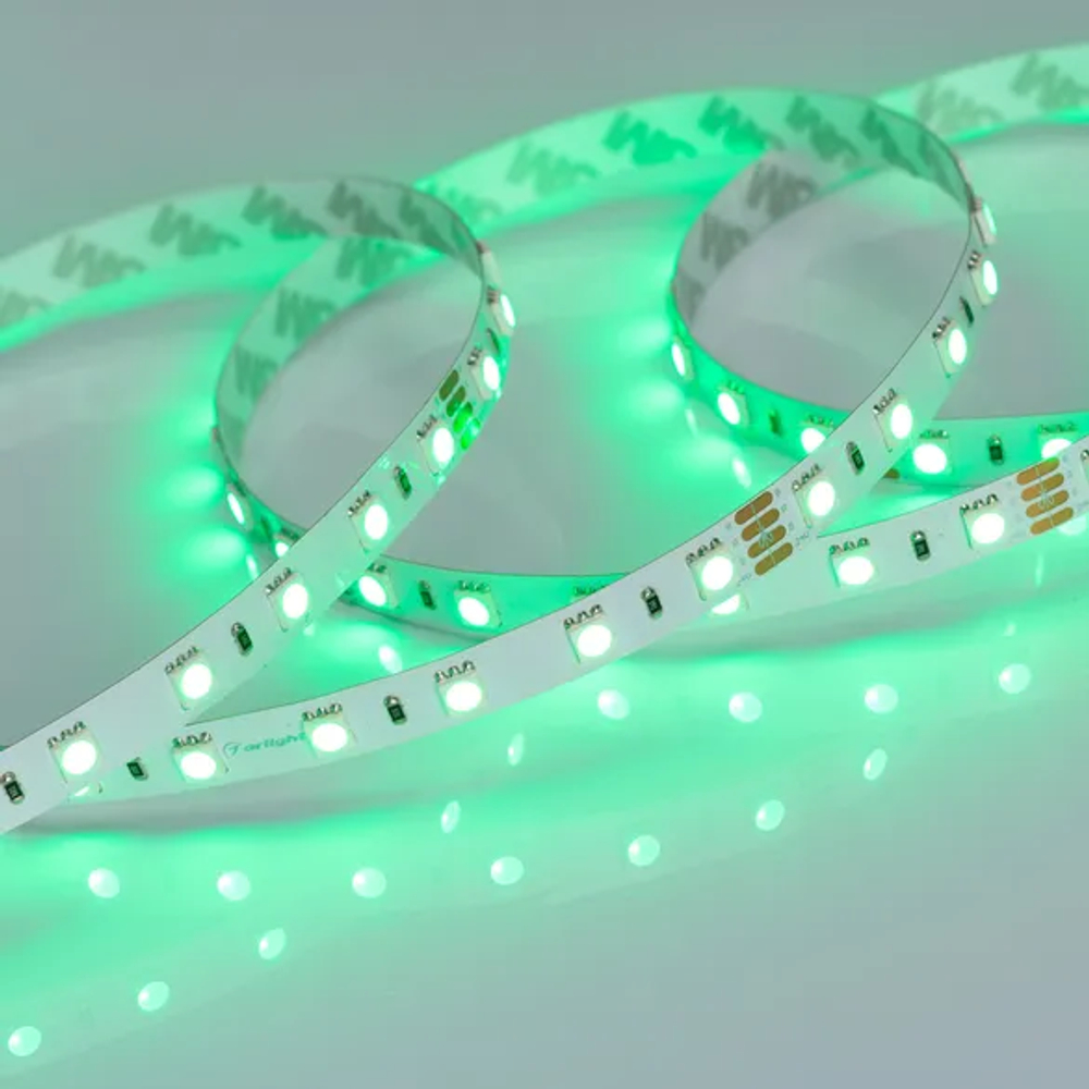 Светодиодная лента RT 2-5000 24V RGB 2x (5060, 300 LED, LUX) (Arlight, 14.4 Вт/м, IP20) 010367(B)