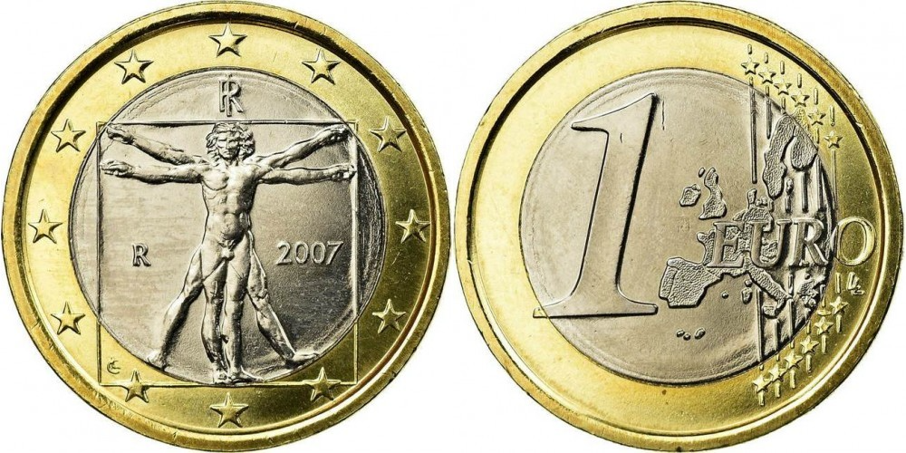 Италия 1 евро, 2002-2007 Гармония человека и Вселенной XF