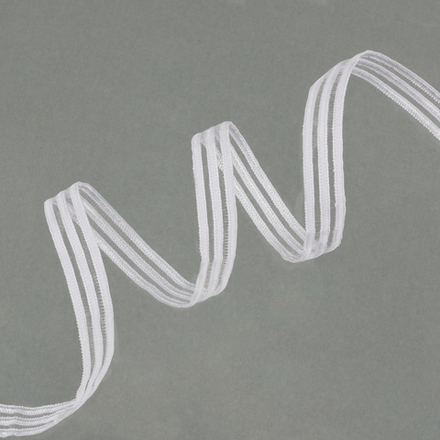 Лента "BLITZ" эластичная, 12 мм, цв.белый