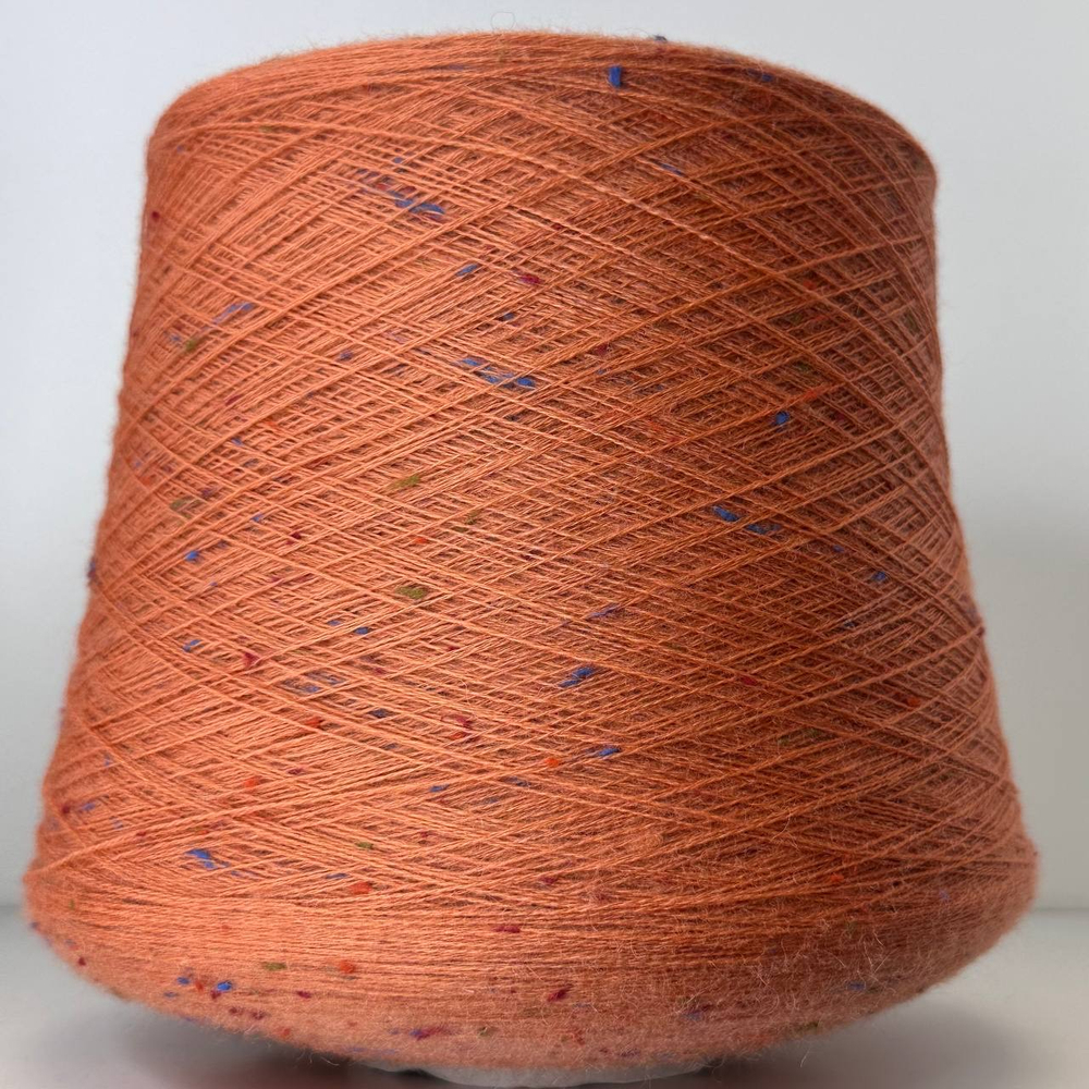 SLUBBY - Luxury Selection by Ri.Go; 98% меринос, 2% вискоза; 1400м/100гр, (2/28); col. 4546, цвет: оранжевый с цветными вкраплениями; S502