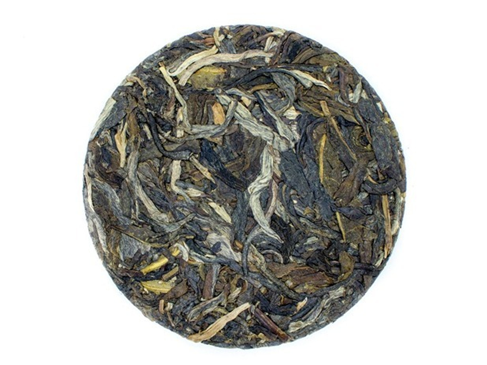 59314Y1 УЦЕНКА Чай прессованный зеленый  Пуэр Шэн "Сэнчжун, Бин Дао", мини бин 50гр