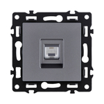 Розетка телефонная RJ11, серый Kollinger Asthetik AS-019GY